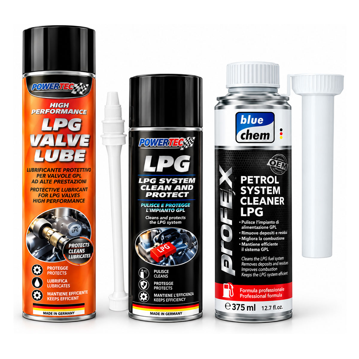 Kit Manutenzione GPL e Benzina PRO-TEC – Pulizia Impianto e Protezione Valvole | 3 Prodotti